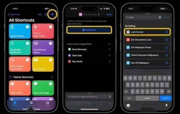 元江苹果14锁屏维修店分享iPhone14升级iOS16.4后如何创建锁屏快捷方式 