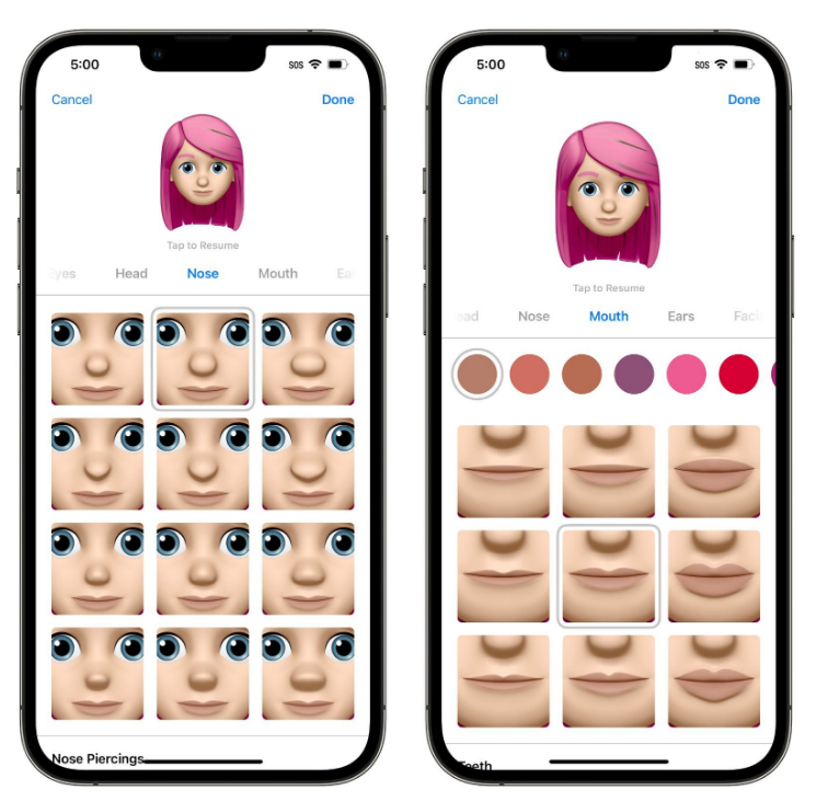 元江苹果手机维修分享​iOS 16中的拟我表情有了哪些变化和升级 